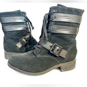 Ugg “Zia” black suede waterproof boots.